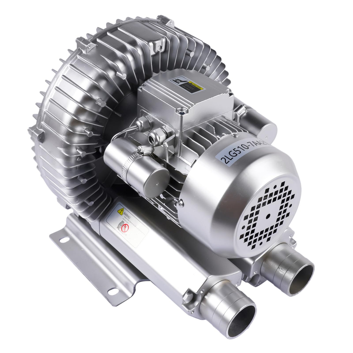 TEKKOAUTO Industrial Vacuum Pump for Factory Ventilation Dust Removal, 220V/380V AC Three Phases Regenerative Blower, 1.5KW, Maximum Rated Airflow 263m³/h (155CFM)
