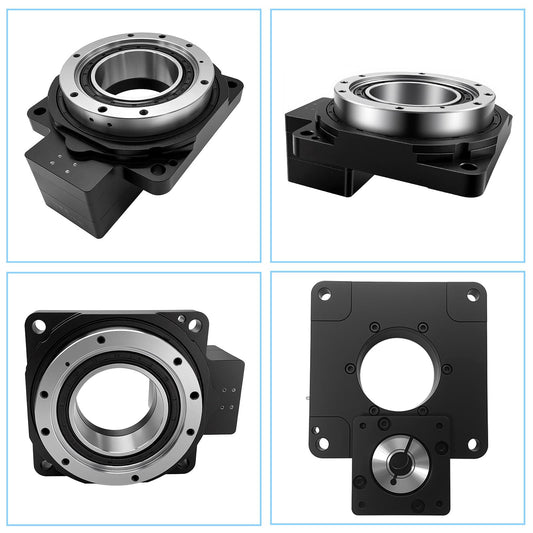 Hollow Rotary Table 130mm 10:1 Ratio with Closed Loop NEMA 23 Stepper Motor Driver Kit 45kg Load Capacity High Precision ≤1 Arcmin Speed Reducer for Indexing Table Automation Robotic Assembly