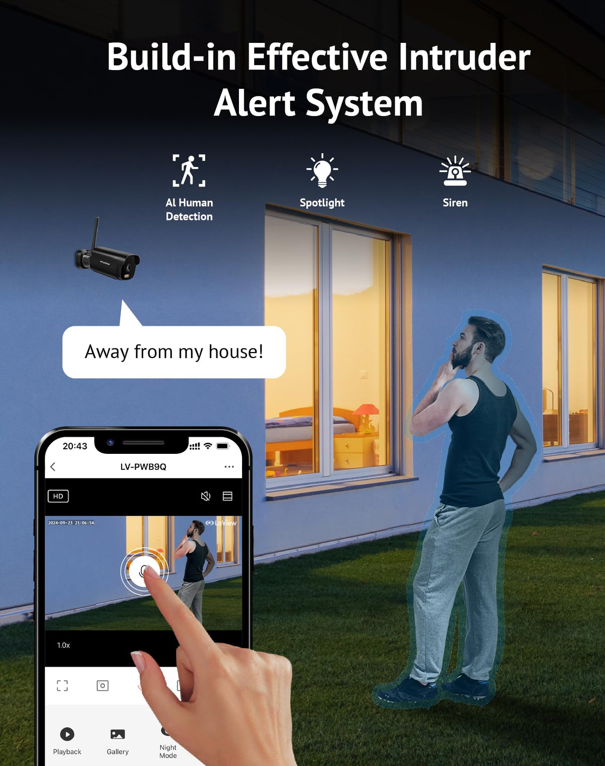 LaView Outdoor Security Cameras 3K 5MP HD,Cameras for Home Security with AI Human Detection,IP65 Waterproof,2-Way Talk,Clear Night Vision,2.4G WiFi,SD Card Slot&US Cloud Storage,Work with Alexa(4pcs)