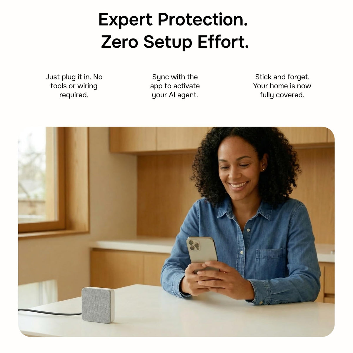 Layla Noise Monitoring Device for Airbnb, Rental, Office & Home | Noise & Occupancy Sensor with Radar-Based Motion Detection | Privacy-Safe Security Monitor | No Subscription