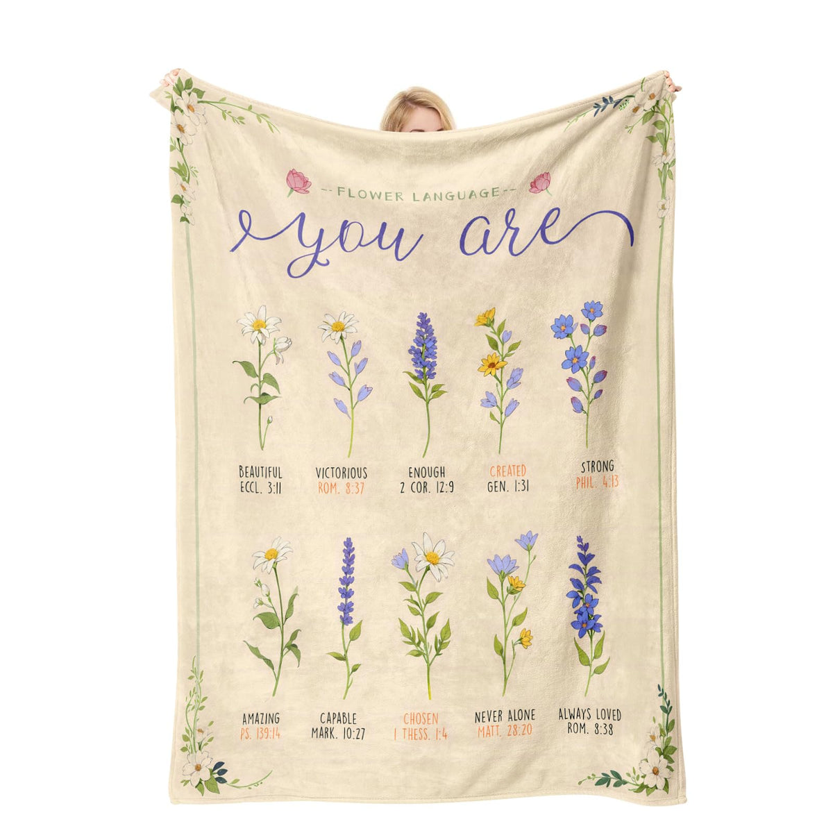 Christian/Inspirational/Religious/Spiritual/Birthday Gifts for Women/Adults, First Holy Communion Gifts for Girls, Soft Throw Blankets for Women 40"x 60"