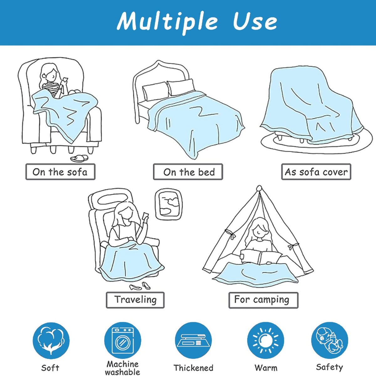 PAOABIU Alps Mountain Blanket Throw, Idyllic Summer Throw Blanket for Couch, Clear Lake Breathable Warm Bed Throw, Natural Landscape Lightweight Fleece Blanket Kids 30"x 40" Camping & Travel Blanket