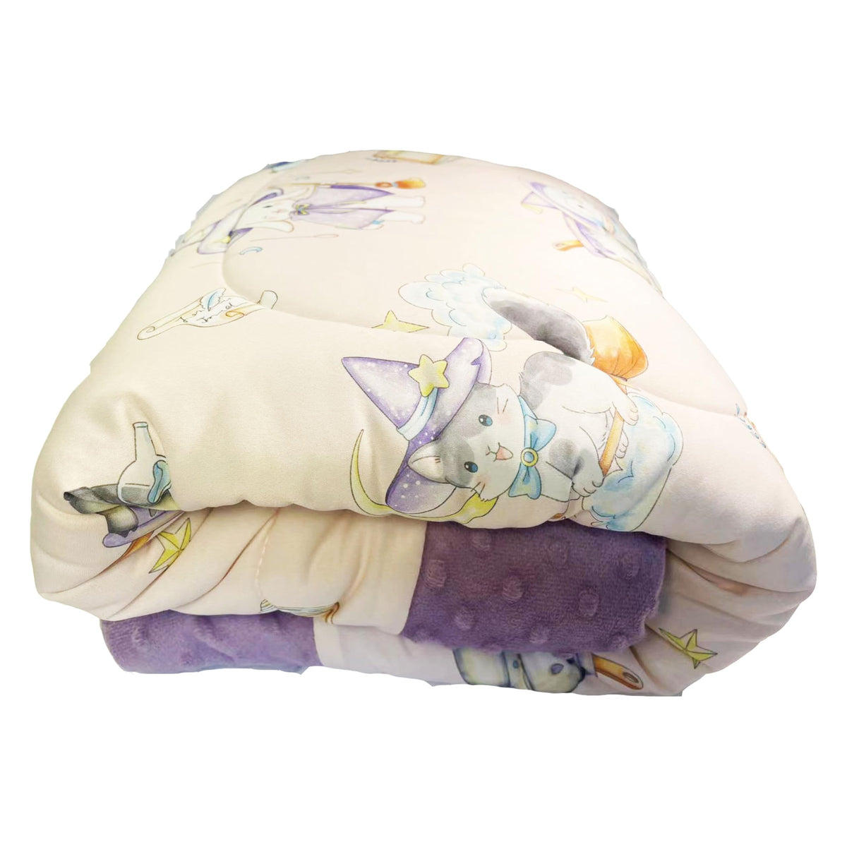 cutie pumpkin Toddler Comforter 47x59 Inch, Lightweight Down Alternative Quilted Blanket for Crib & Toddler Bed, Soft Minky Dots Baby Quilt, Machine Washable Year-Round Bedding