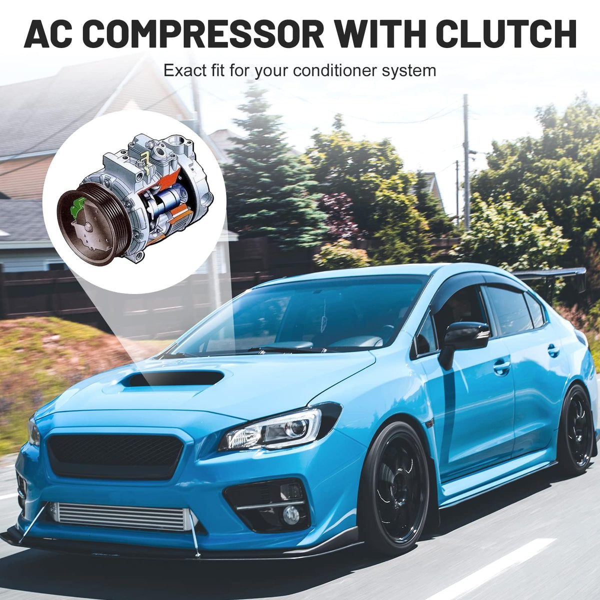 New AC Air Condition Compressor w/Clutch for Dodge Ram 1500/2500/3500 Pickup 2003-2008 5.7L, for Dodge Ram 1500 Laramie Pickup 2006 4.7L 1522054 1010802