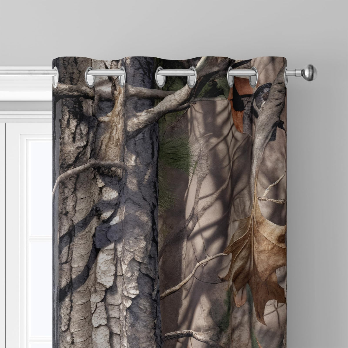 Sanzugh Camo Hunting Blackout Curtains 84 Inch Long 2 Panels Set, Rustic Cabin Camouflage Black Out Patterned Printed Window Curtain for Mens Boys Bedroom Living Room, Grommet Window Drapes