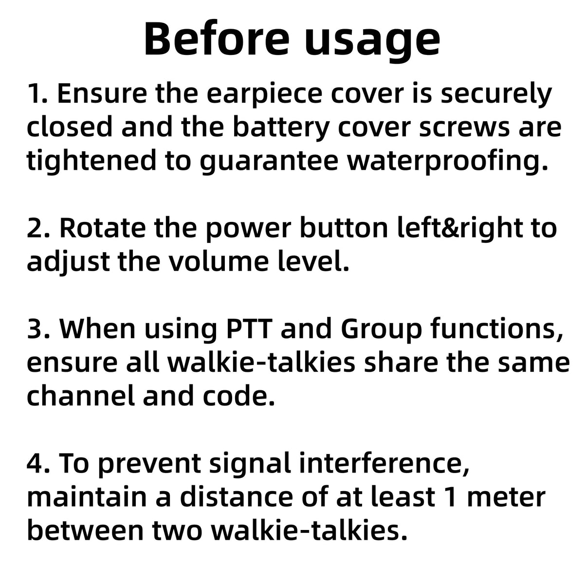 Ketelese T4 Rechargeable Walkie Talkies Long Range, IP67 Waterproof Two Way Radio, 30 Channels Walkie Talkie with Earpiece, TypeC Dock&Cables, NOAA, VOX, Group Call, PTT, 6pack, Balck