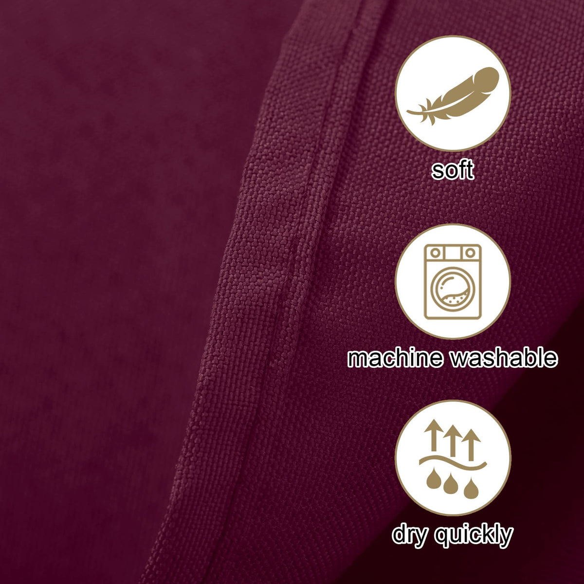 Ascoza 2pack 60x120 Inch Burgundy Rectangular Tablecloth 6 Feet Table Cloth in Polyester Fabric for Wedding/Banquet/Restaurant/Parties