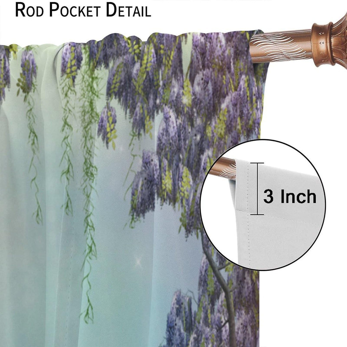 DDCBNS Fantasy Nature Windows Curtains,Magical Forest Plants Flower Window Treatments for Bedroom Living Room Dream Garden Butterfly Drapes 2 Panels Set,Total Size 42 x 45 Inch