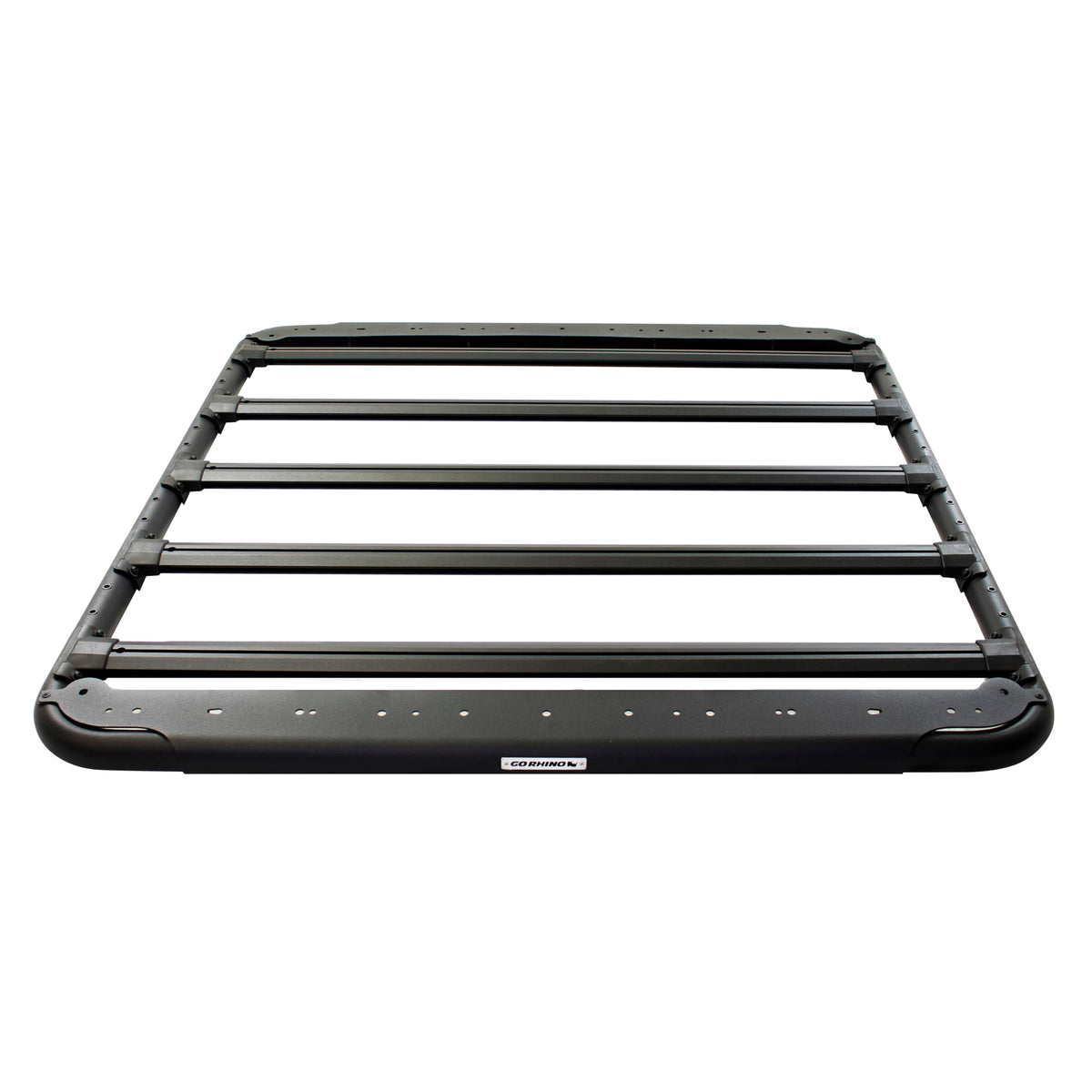Go Rhino SRM 500 Flat Platform Roof Rack & Clamps | Aluminum, Textured Black, L: 55" x W: 52" | 5935055T | Mounts to Most Cross Bars