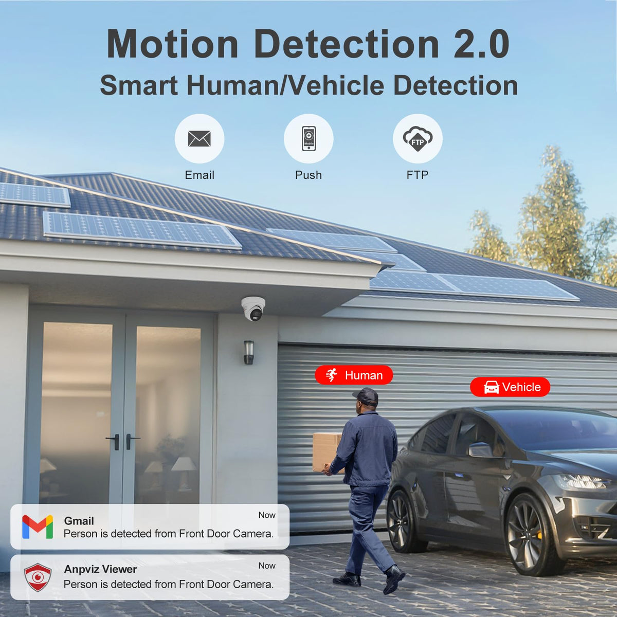 《Strobe Sound Light Alarm & 2-Way Audio》Anpviz 16CH 4K PoE Security Camera System, 8X 8MP Wired IP Turret Cameras Outdoor Metal, 12MP NVR with 4TB HDD, True Plug & Play for Business Home(H Series)