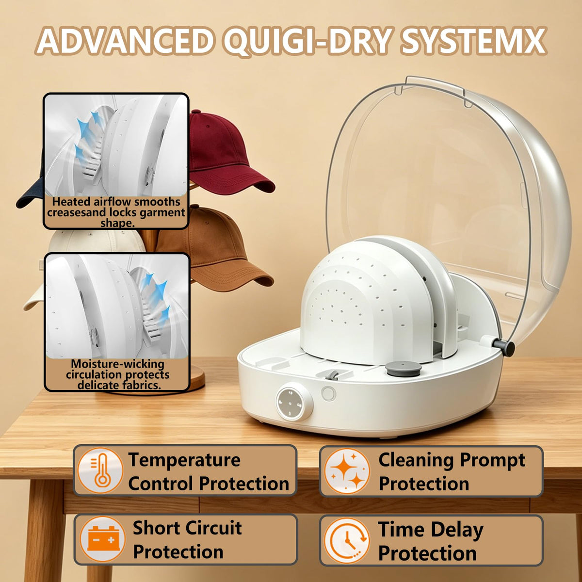 Hat Shaper, Hat Steamer, Hat Care Machine, Automatic Cap Cleaner, Ironing and Drying for Bucket Hat Baseball Cap