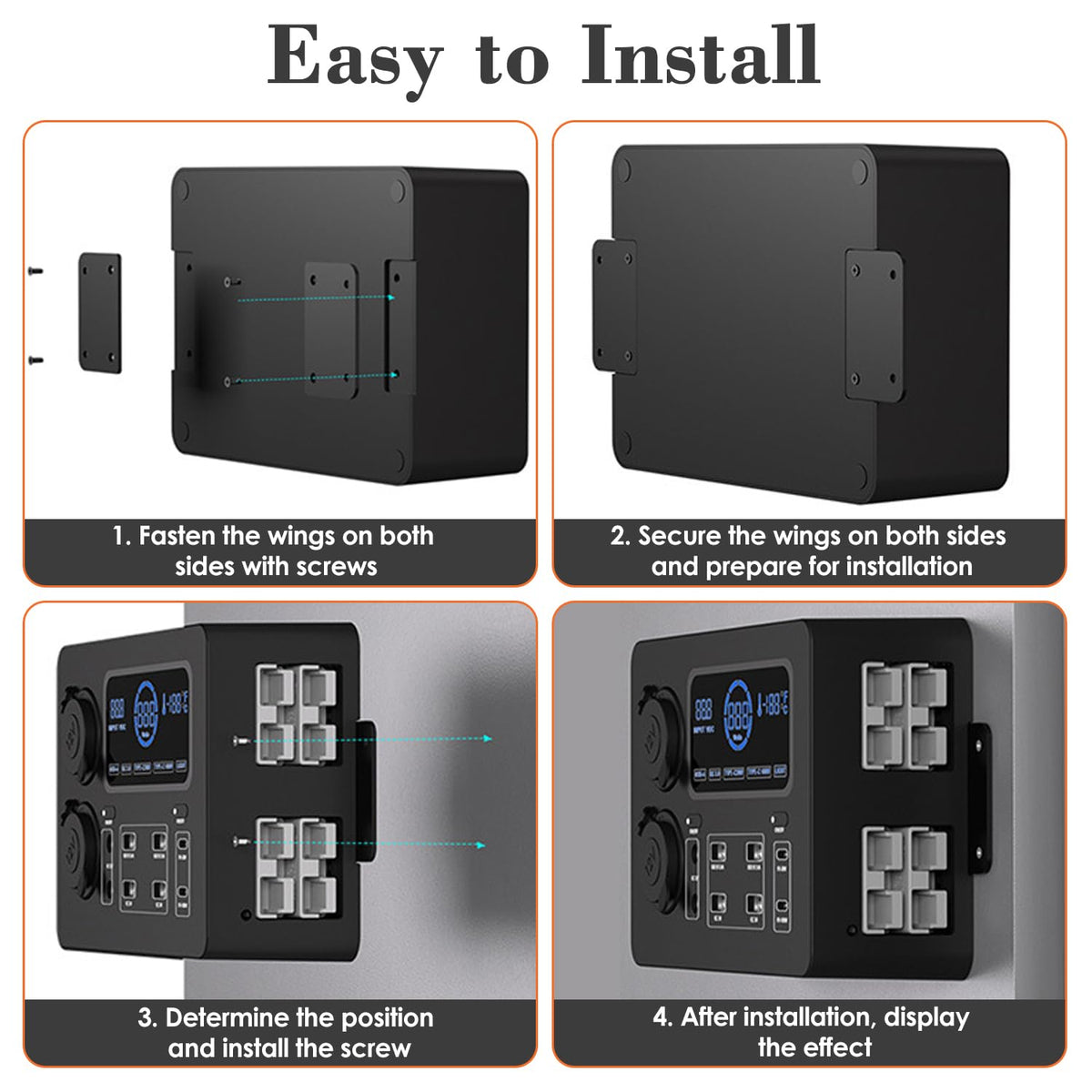 DC12V Mini Power Box, All in one Solution USB Charger with 4 Anderson Ports, 6 USB Ports and 2x12V Sockets Portable Power Distribution for Camper Van Motorhome