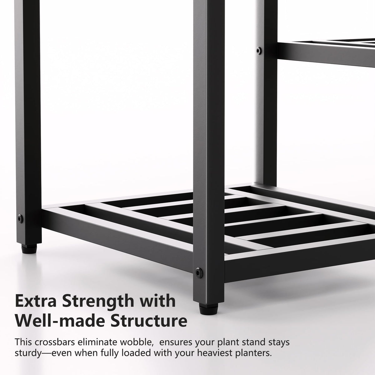 Hongsane Plant Stand Indoor Outdoor,10 Tier Tall Metal Plant Stands Holder,Heavy Duty Wrought Iron Plant Shelves for Multi Large Pots,Black Tiered Flower Display Riser for Living Room,Patio,Balcony