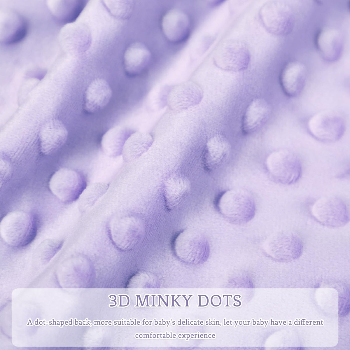 DILIMI Baby Blanket, Soft Warm Newborn Toddler Minky Plush Dot Blanket for Girl and Boy Unisex (40×30 in), Purple Checkered