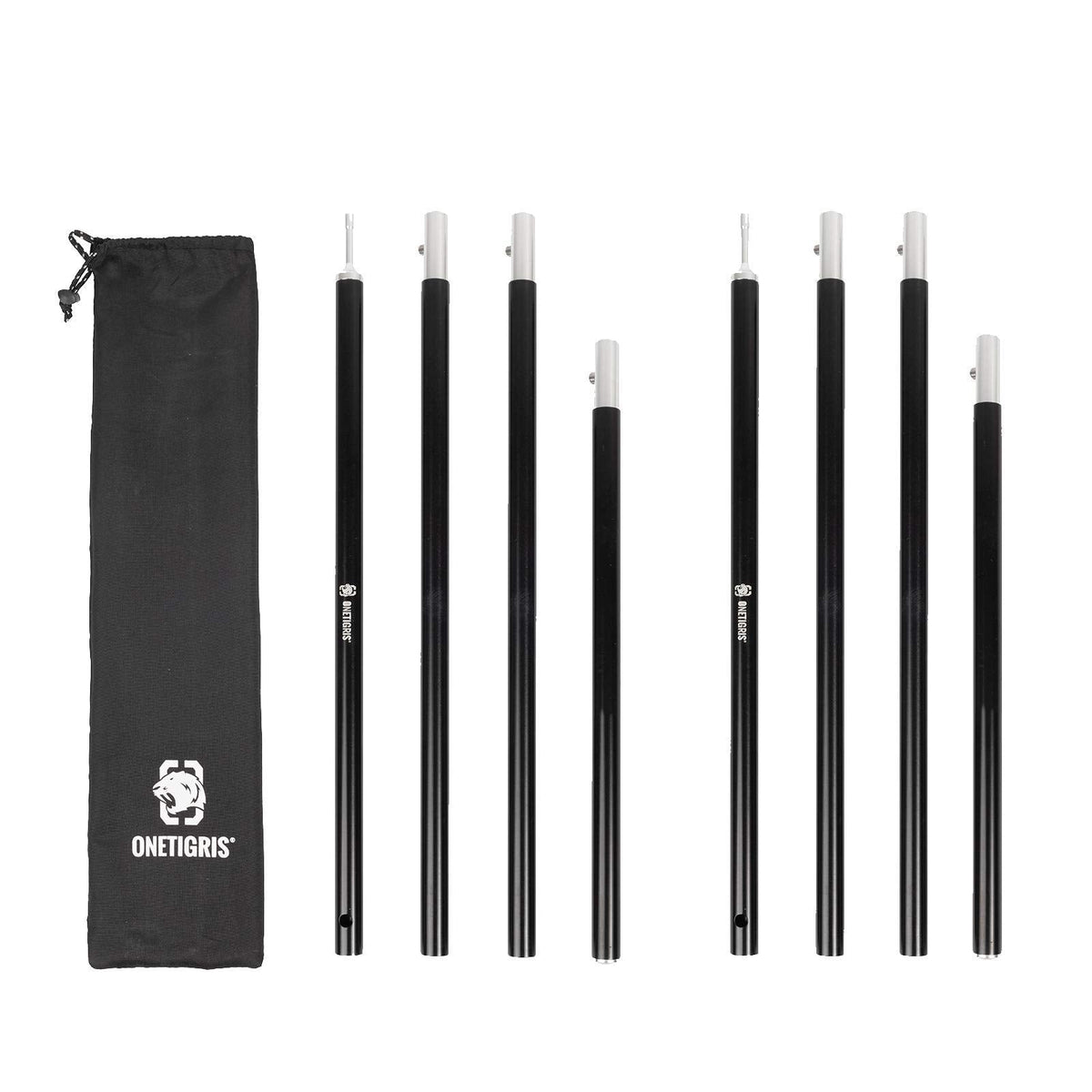ONETIGRIS Lightweight Tent Poles (1.6m) + Bulwark Camping Tarp