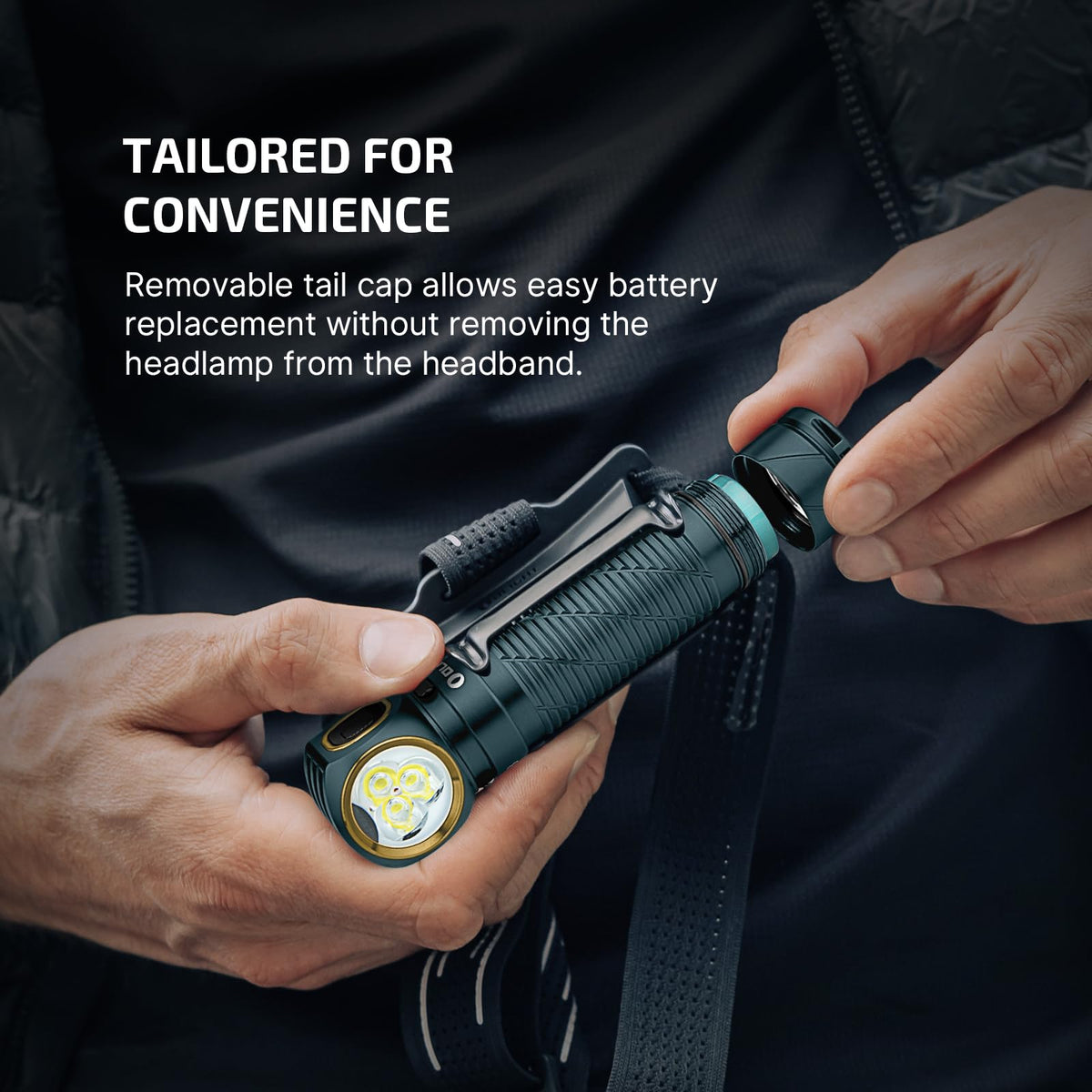 OLIGHT Perun 3 Rechargeable Headlamp Flashlight Bundle with Oclip Pro EDC Flashlight Clip-on Light