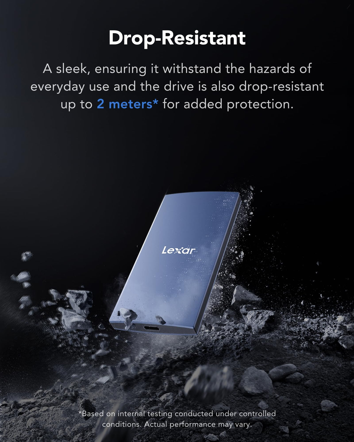Lexar ES3 1TB External SSD, USB 3.2 Gen2 Portable SSD, PSSD Up to 1050MB/s Read, 1000MB/s Write, External Solid State Drive Compatible with iPhone 17 Series/Mac/PS5/XBOX/Laptop/PC, Blue