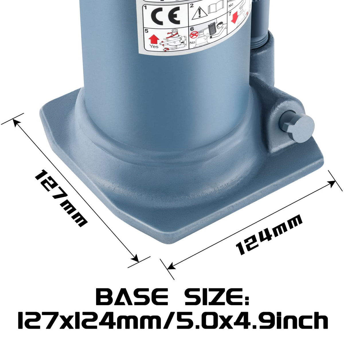 BAOSHISHAN Double Ram Bottle Jack Hydraulic Welded Jack Truck Jack 4 Ton (High Lift)