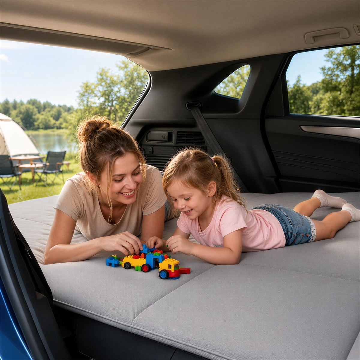 SXMMXS Car Camping Mattress for BMW X5, No Inflation Needed, Foldable Foam Trunk Bed, SUV Air Mattress Alternative for Travel Sleeping, Ideal for Camping Essentials and Road Trips, Gifts for Guys