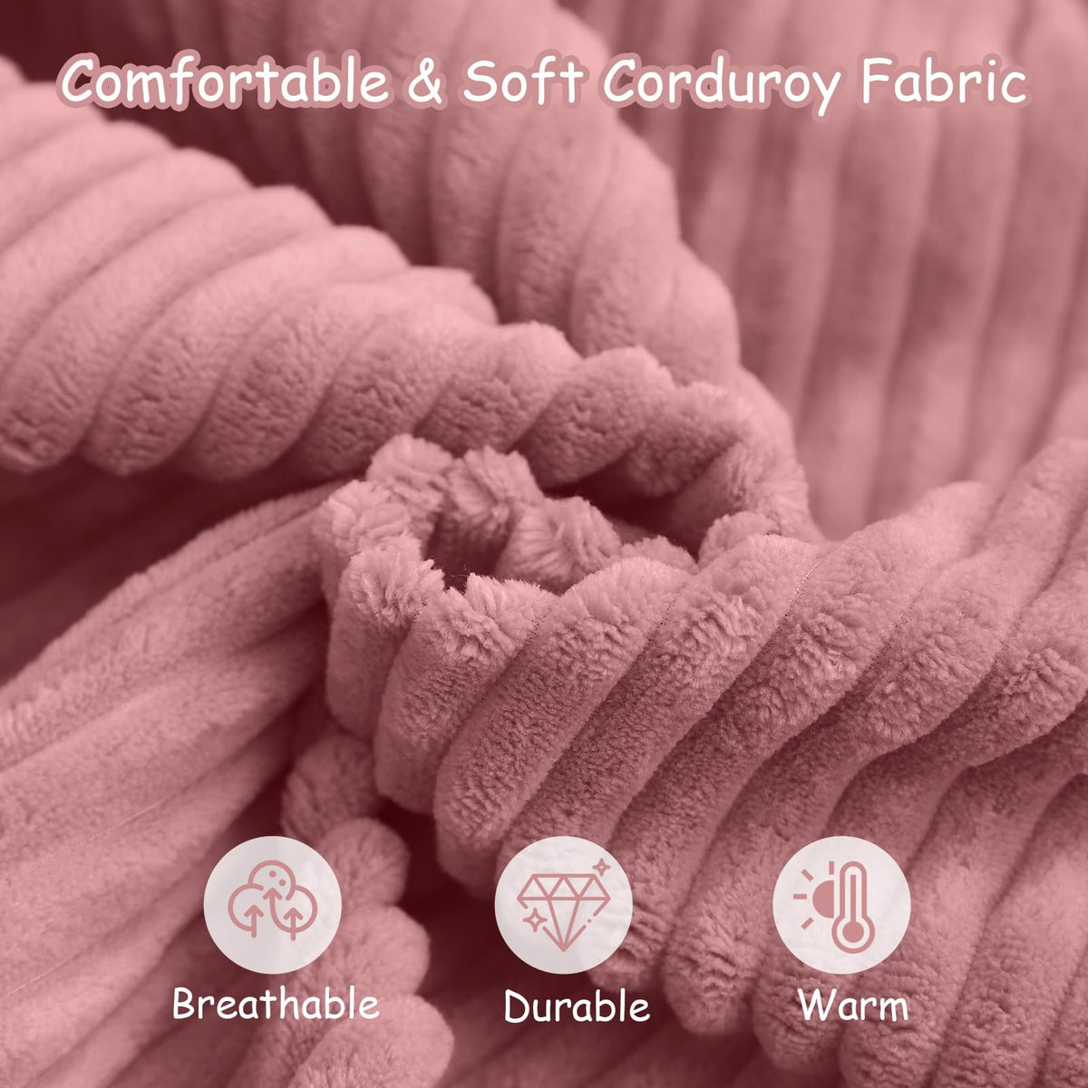 COMAX Kids Bean Bag Chair Turn into Beanbag Bed, Toddler Bean Chair Corduroy for Girl Boy Sleeping, Lazy Children Bean Bags with Filler, Convertible Child Floor Mattress, Light Pink
