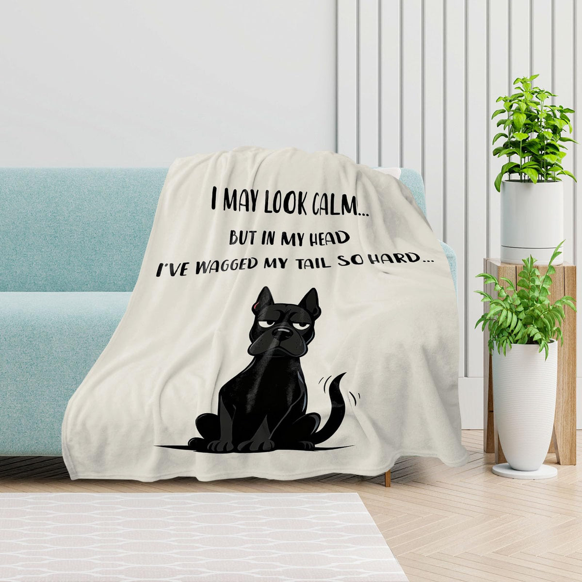 keepitcozi Funny Bull Terrier Gifts Blanket for Adult Kids, Unique Best Friend Birthday for Women Men, Gag Gift, Relaxation Stress Relief Gifts for Cowoker, Quirky Home Decor for Dog Lovers 50"x60"