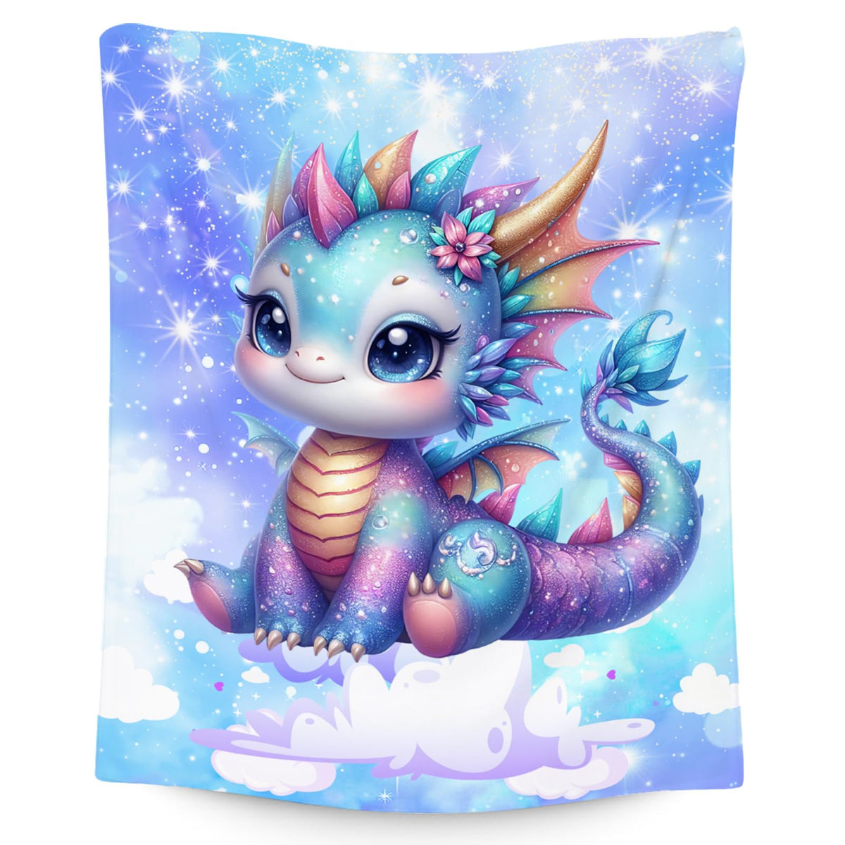 Toddler Blanket, Dragon Blanket Gifts for Girls, Kids Fleece Throw Soft Comfy Throws for Sofa Couch, 40"x50"