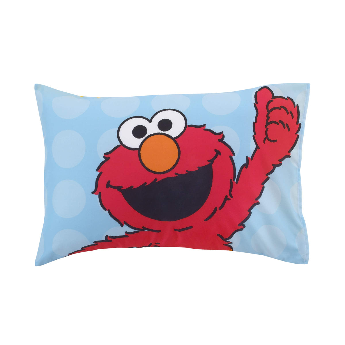 Sesame Street Best Friends Blue, Red, Yellow 4Piece Toddler Bed Set - Comforter, Fitted Bottom Sheet, Flat Top Sheet, Reversible Pillowcase, Blue, Red, Yellow, Green