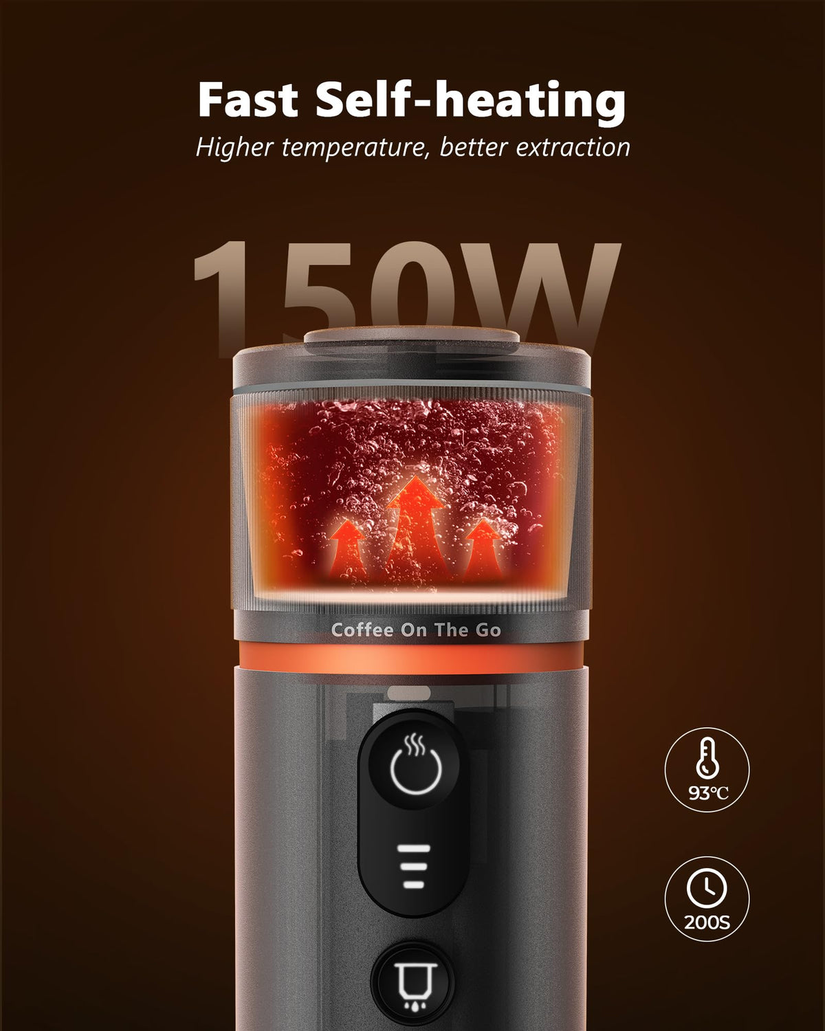 CONQUECO Portable Espresso Machine Travel: 12v Car Coffee Maker Set with Battery for Camping - Small Electric - 2.5 Mins Heating - With Ground Coffee & NS Capsule & Handbag for RV, Hiking, Office