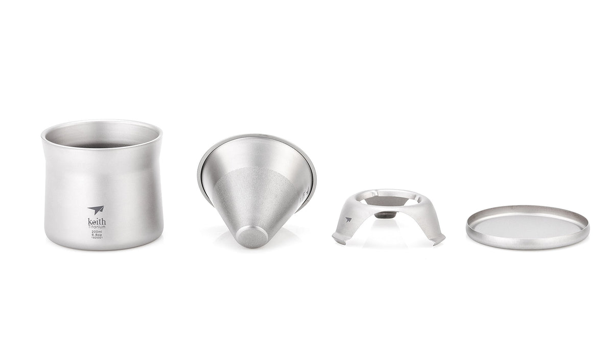Keith Titanium Ti3911 Ultralight Coffee Maker - Custom Premium Leather Case Included 18th Anniversary: Exclusive Price!