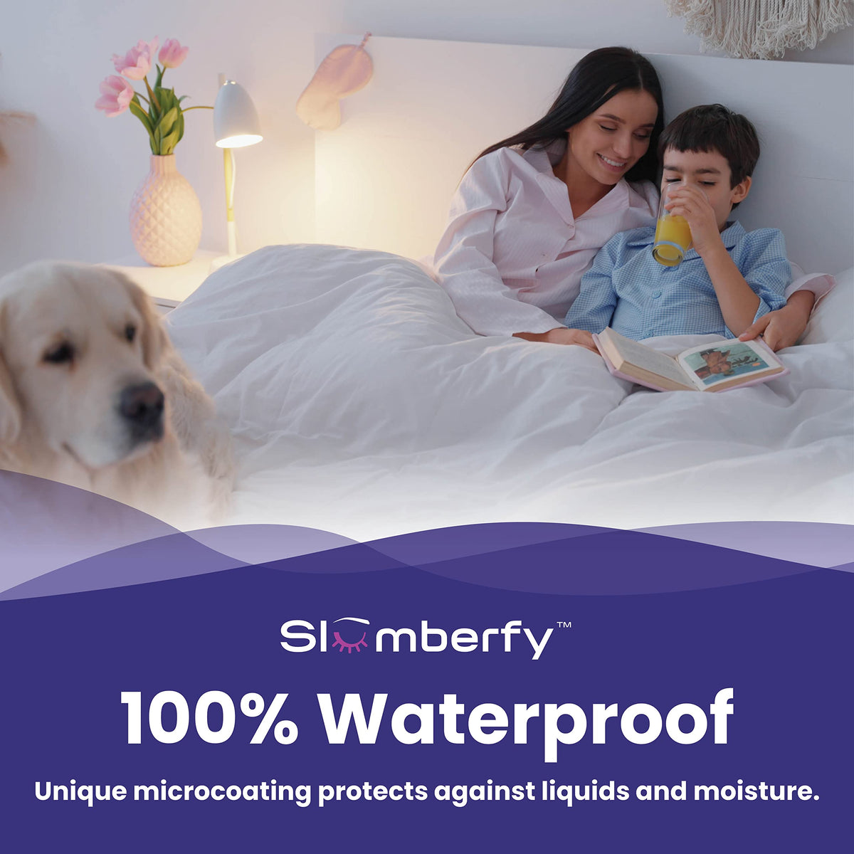 Twin XL Size Waterproof Viscose Made from Bamboo Mattress Encasement by Slumberfy - Premium Skin-Safe Mattress Protector with 360° EZ Zipper Bug, Zippered Encasement (39x80 in)