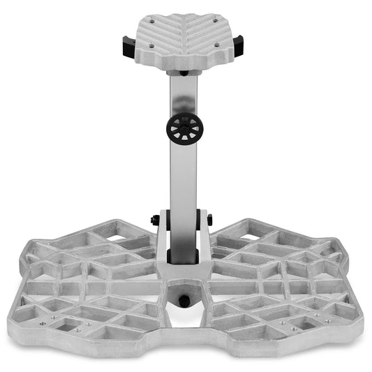 LUCKY CLOVER Tree Saddle Platform: Reliable Saddle Hunting Platform with Non-Slip Ridge Grips, Lightweight Cast Aluminum Construction, Fully Adjustable Silent Saddle Platform, 16.1"x12.2" Platform
