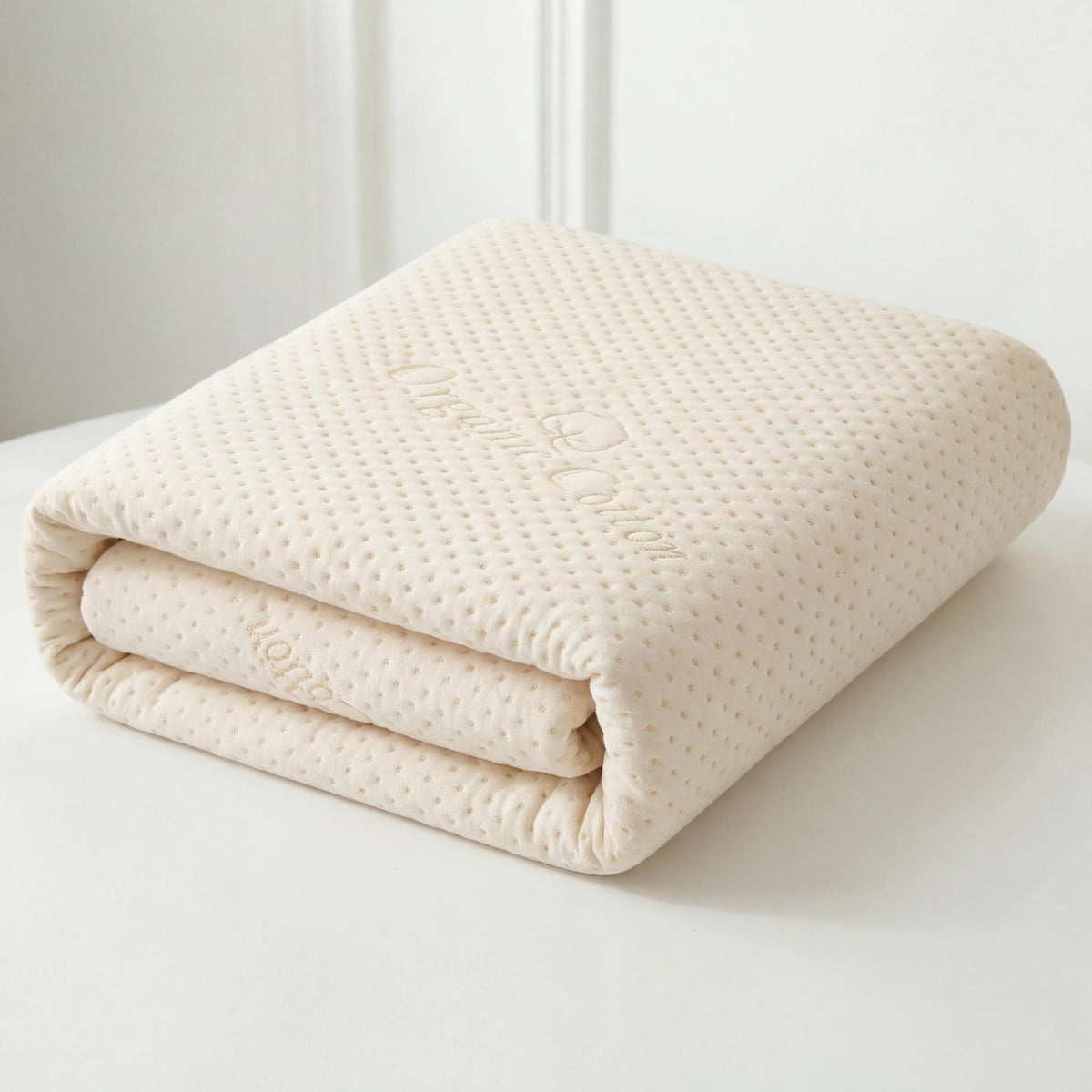 Luxury Waterproof Organic Mattress Protector King Size - Organic Cotton Breathable Mattress Pad Cover - Premium 380GSM 3D Air Fabric - Deep Pocket - Jersey Cotton Skirt - Fitted Design
