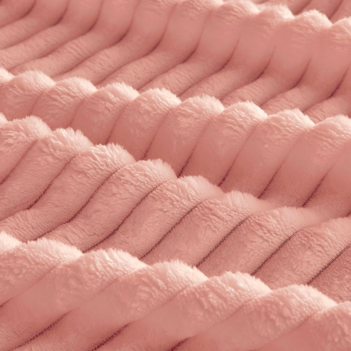 CHERAISA Throw Blanket for Couch - Flannel Fleece 3D Striped Ribbed Bed Blanket.Super Soft Blankets for Women Girls,Teacher Gifts Birthday Gifts Room Home Dorm Decor (Light Pink, Twin(60"x80"))