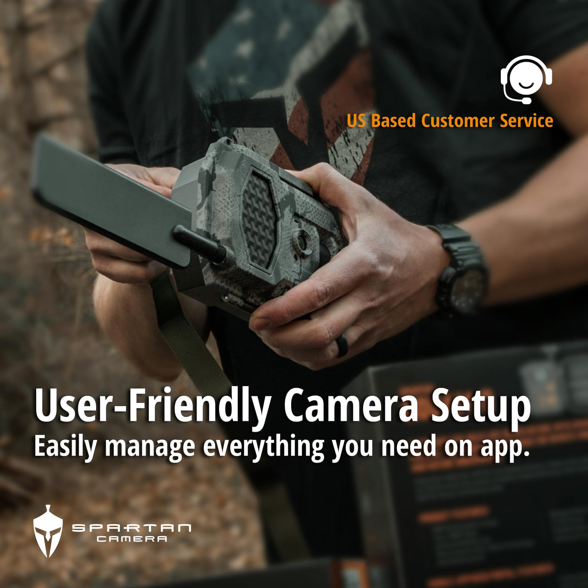Spartan Camera GoCam2 Cellular, APP Control Trail Camera, 4G LTE, 1080P Video, FHD Photos, No Glow, Night Vision, Motion Activated, IP65 Water Resistant (Spartan Areus, Verizon)