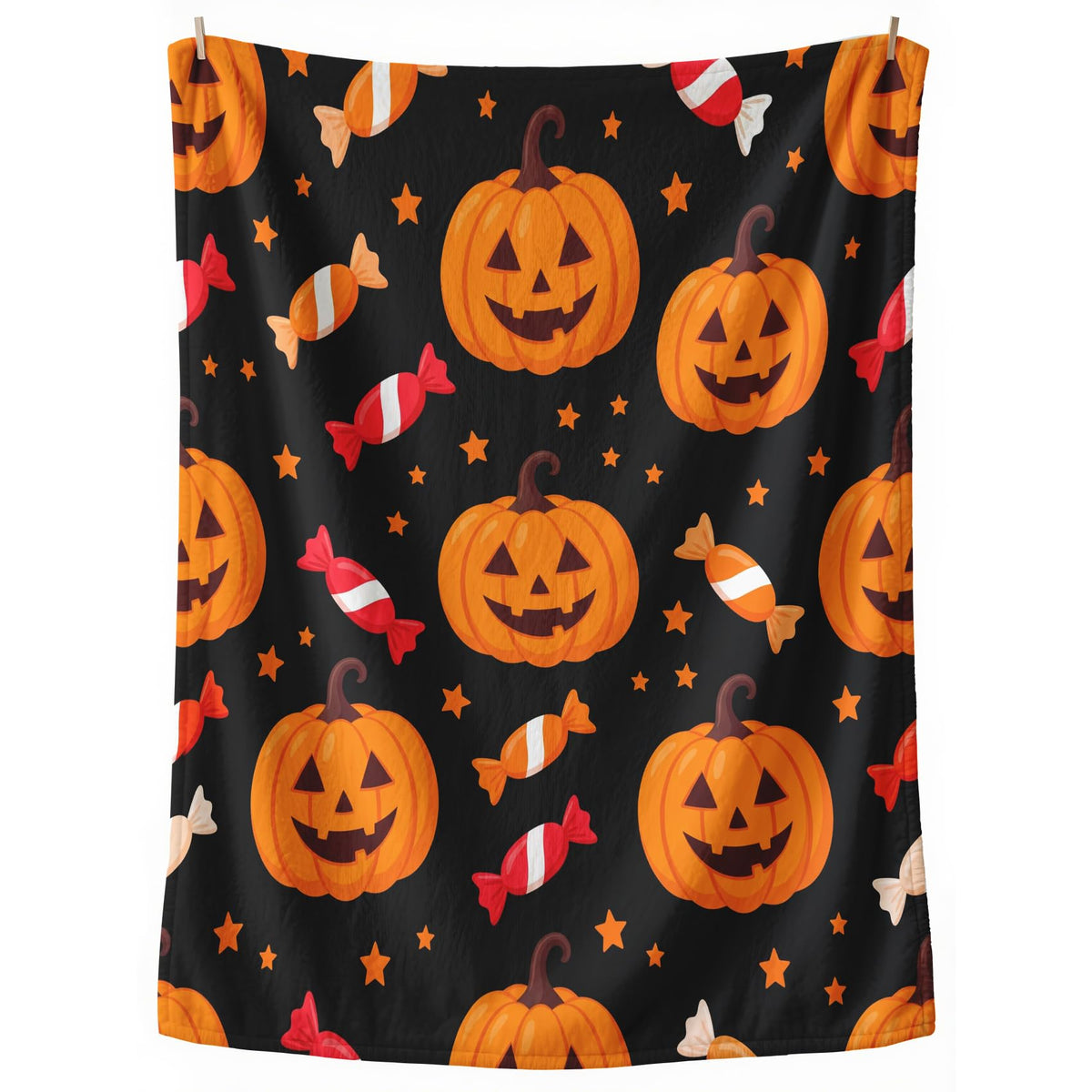 GEDAEUBA Halloween Blanket Pumpkin - Jack O Lantern Candy Fleece Blanket Throw, Soft Cozy Blankets & Throws for Couch, Bed, and Sofa, 50x60 inches