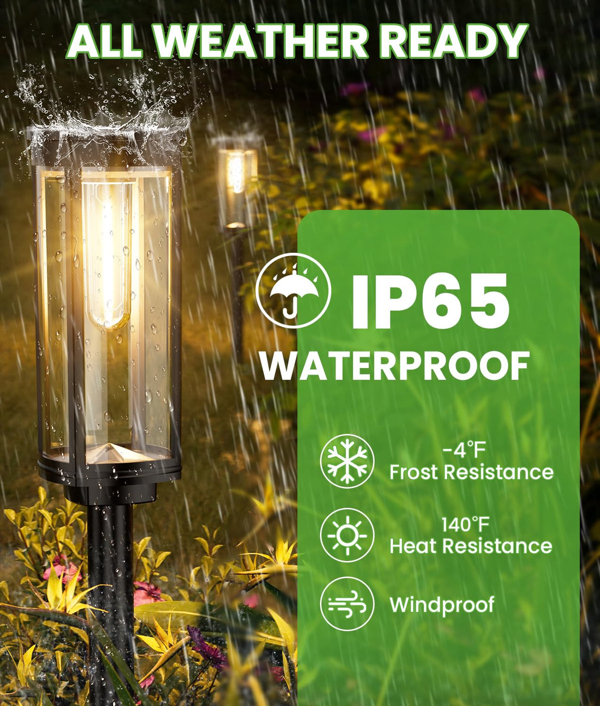 BITPOTT Bright Solar Pathway Lights, 12 Pack Solar Lights Outdoor Waterproof IP65, Auto On/Off Outdoor Garden Decorative Landscape Lighting for Walkway Driveway Lawn Patio Yard