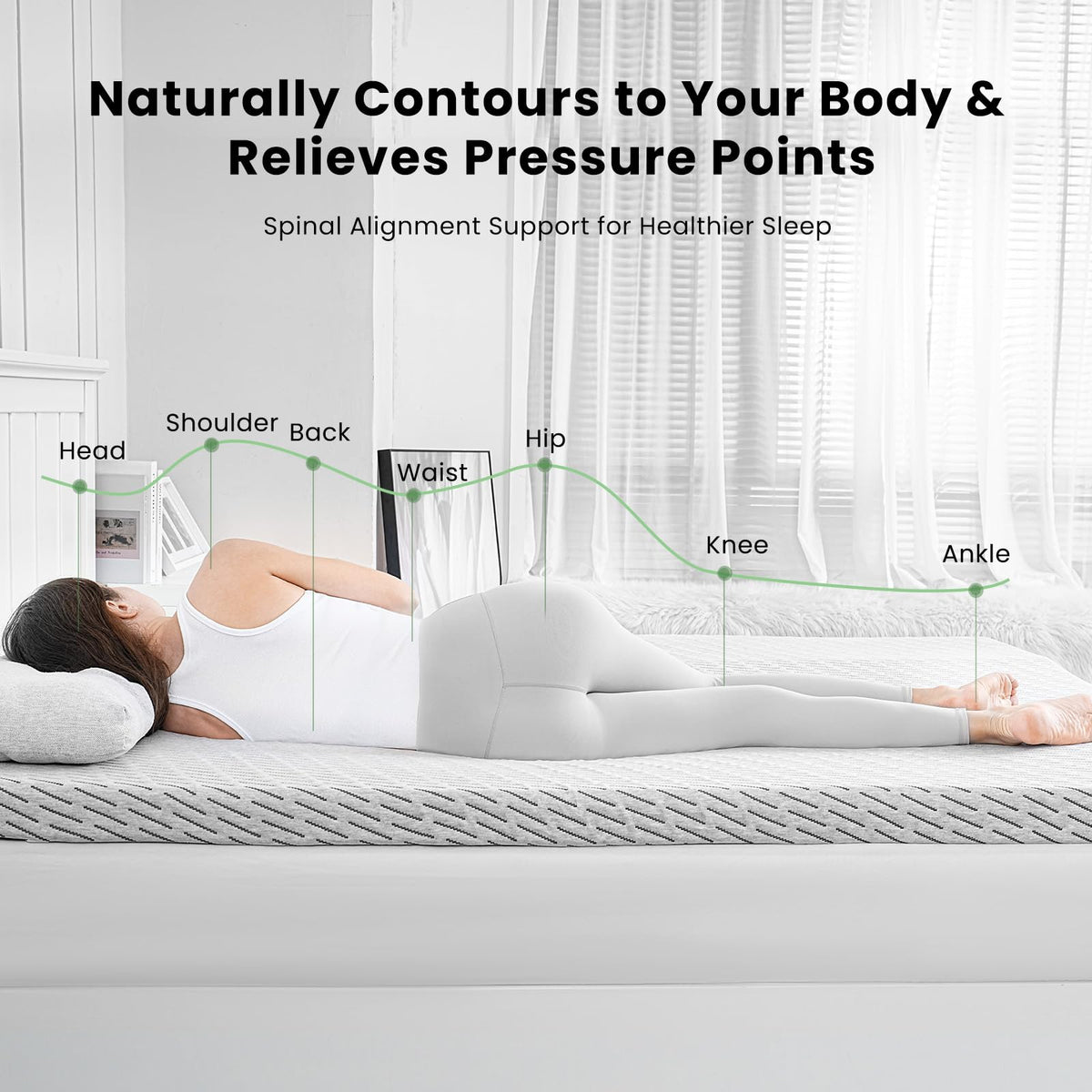 HOMRELEXA Bamboo Mattress Topper Twin XL Size 3 Inch, Cooling Gel & Bamboo Charcoal Memory Foam Mattress Topper for Back Pain Relief, Firm Dual-Layer Foam Bed Pad with Removable Cover College Dorm