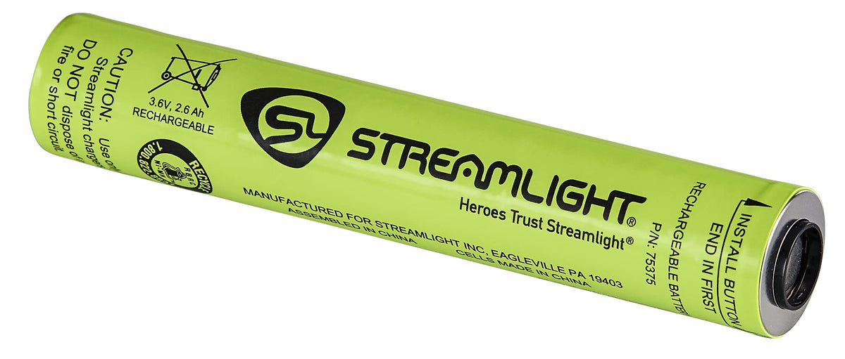 Streamlight 76812 PolyStinger DS LED 485-Lumen Rechargeable, Dual-Switch Flashlight with 12-Volt DC Charger, Black