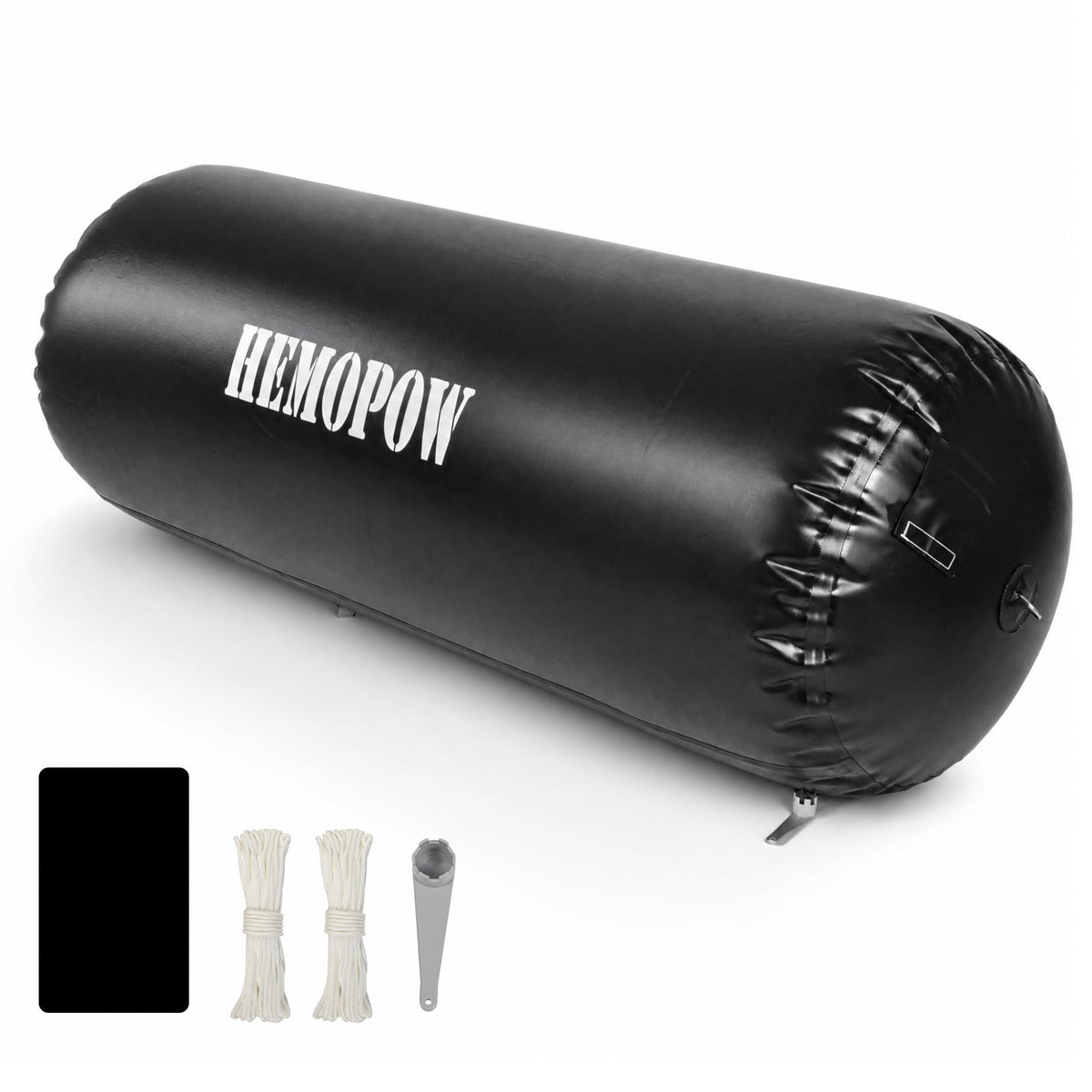HEMOPOW Heavy Duty Inflatable Boat Fenders, Upgraded PVC Dock Bumpers for Docking - Marine Boat Fender with Storage Bag, Pump & Lines for Yacht, Pontoon, Fishing Boat - 18 * 60inch