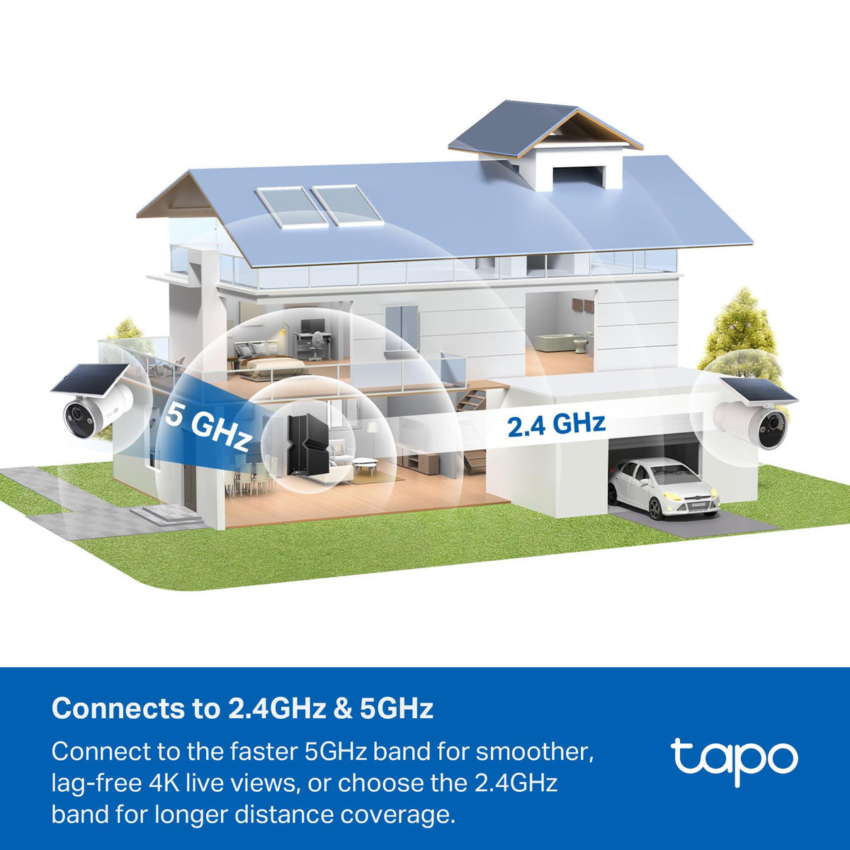 Tapo MagCam 4K Outdoor Wireless Security Camera - Battery with Integrated Solar, Magnetic Mount, Person/Vehicle Detection, 24/7 Capture, Subscription-Free Local Storage or Optional Cloud, C465