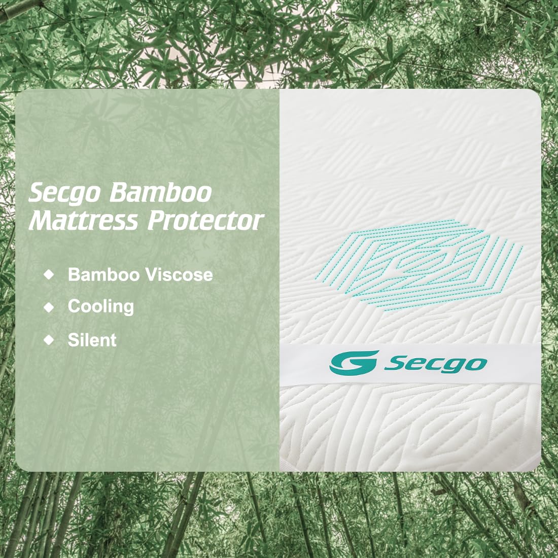 Premium Jacquard 100% Waterproof Full Mattress Protector, Noiseless, Anti - Slip, Breathable Bed Cover, Rayon from Bambo, Quilted, Mattress Pad Sheet, Deep Pocket 8"-21"