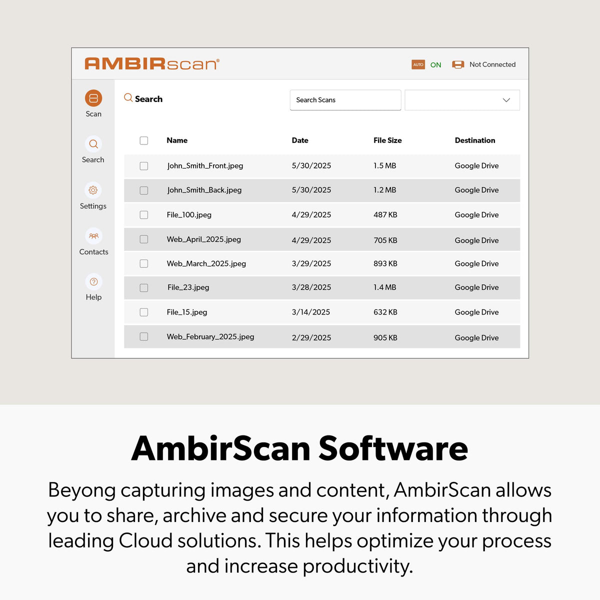 Ambir ImageScan Pro 490i (DS490-AS) Duplex Document and Card Scanner with AmbirScan