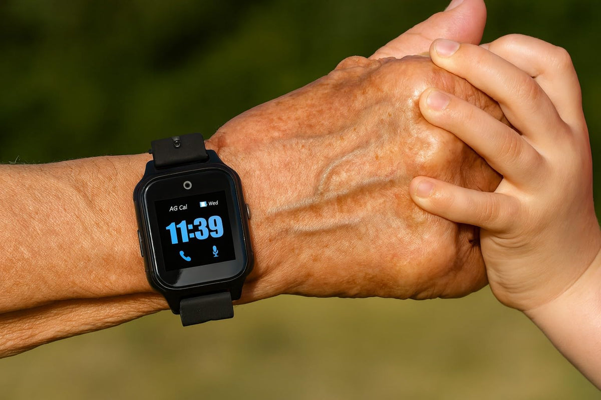 SkyAngel911Wrist Smart Medical Alert Watch – No Contract, One-Time Cost, Fall Detection + 911 Call from Wrist, Waterproof Health & Safety Watch, 2-Way Voice, Emergency Assist for Seniors & Adults