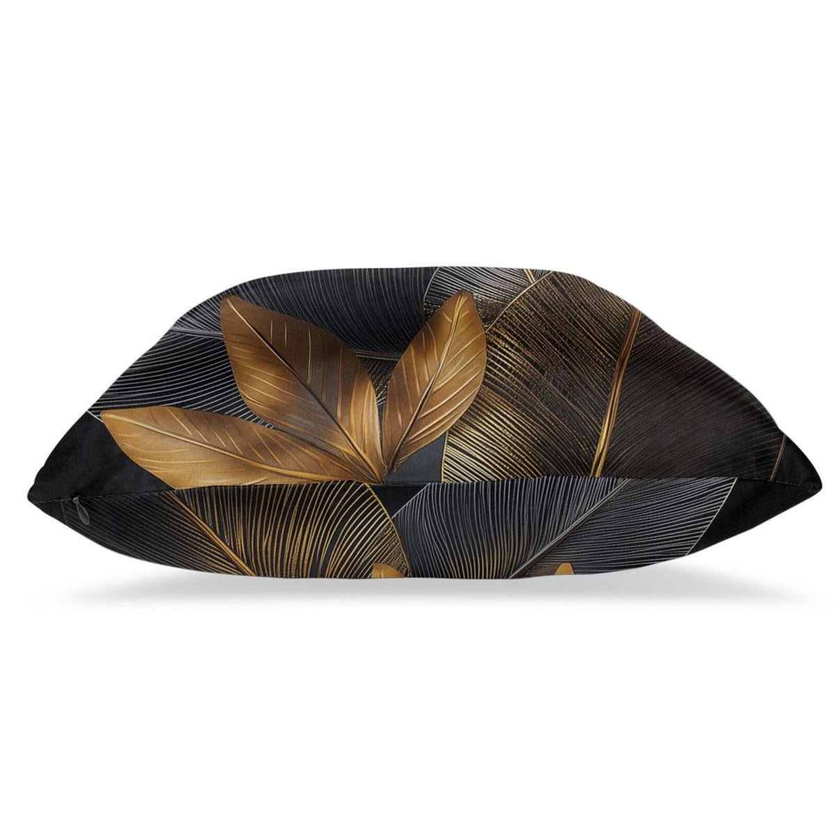 Droerfes Gray Golden Leaf Throw Pillow Covers Set of 2 Couch Pillow Case Decoration Cushion Covers for Sofa Home Living Room Bedroom Outdoor 18X18 Inch