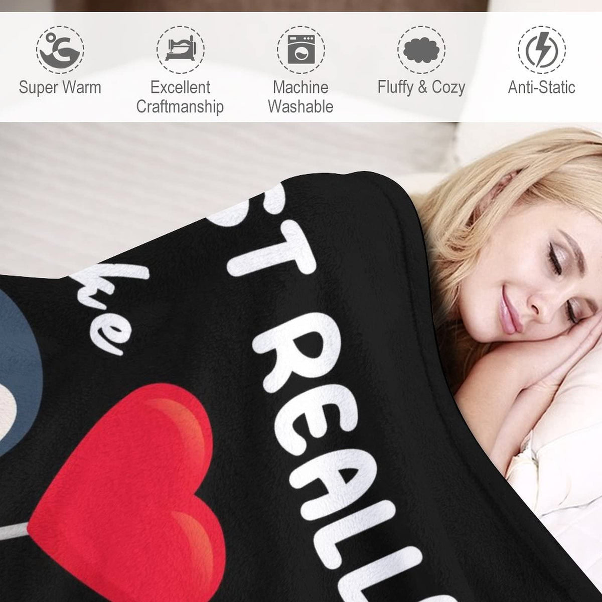 Penguin Blanket Gifts - 60"x80" Cute Throw Blanket for Adults, Kids - Black Soft Plush Blankets for Bed, Couch & Living Room