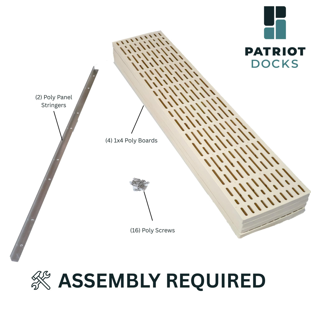 Patriot Docks 4'x4' Tan Poly Decking Panel (10861)