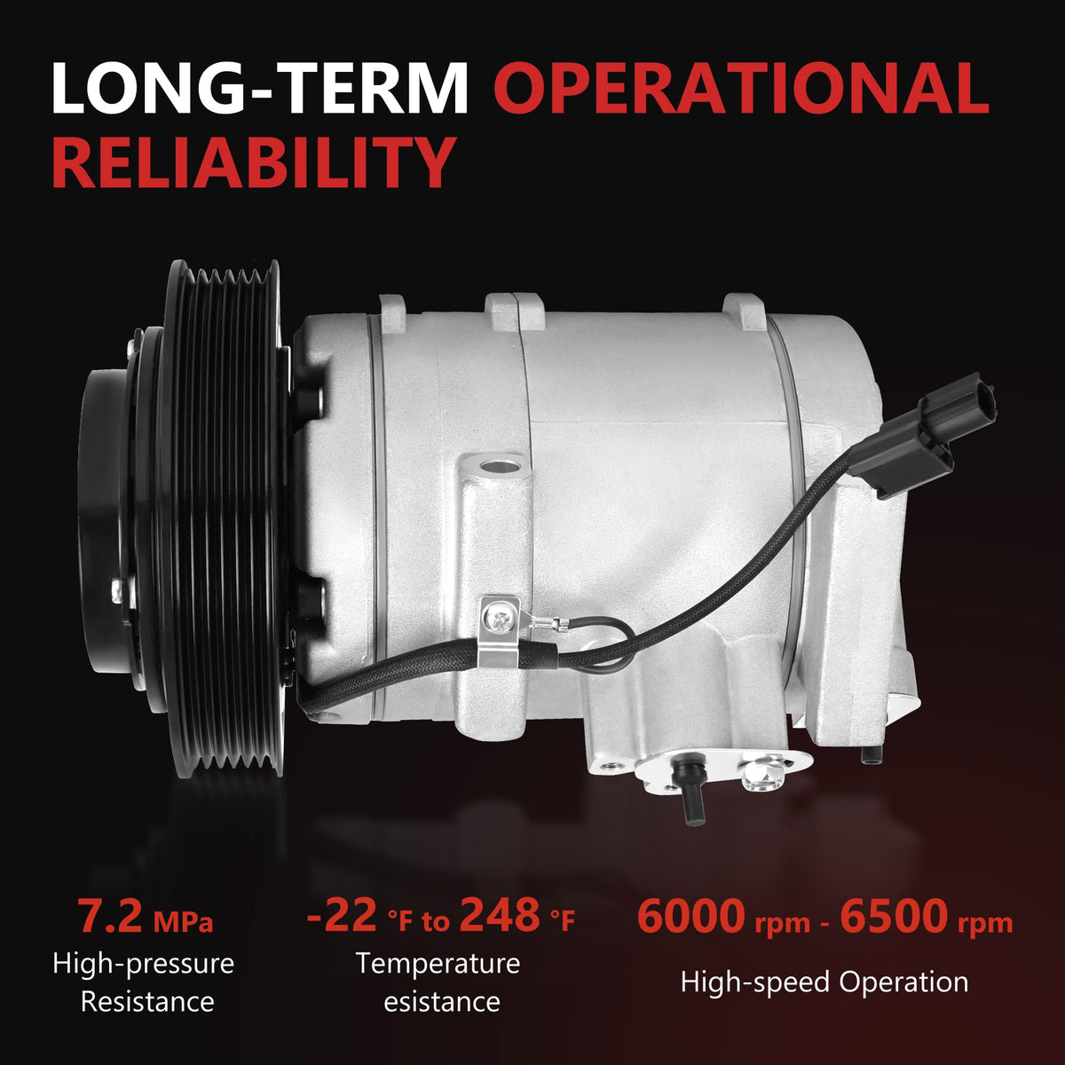 HYR New Air Conditioner AC Compressor with Clutch Compatible with Acura TL 2009-2014, TSX 2010-2014, RDX 2013-2015 & Honda Accord 3.5L 2008-2012, Accord 2.0L 2014, Crosstour 3.5L 2012#CO 29030C
