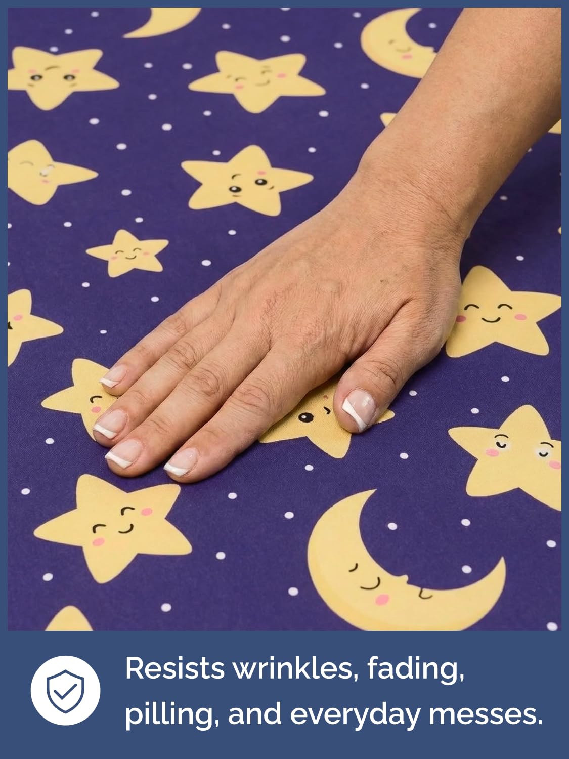 CGK Unlimited Kids Twinkle Stars Full 4 Piece Sheet Set - Boys, Girls, Teens, Toddler - Easy Fit Deep Pockets - Soft, Cooling & Breathable Sheets - Cute, Cozy, Fade & Wrinkle Free - Machine Washable