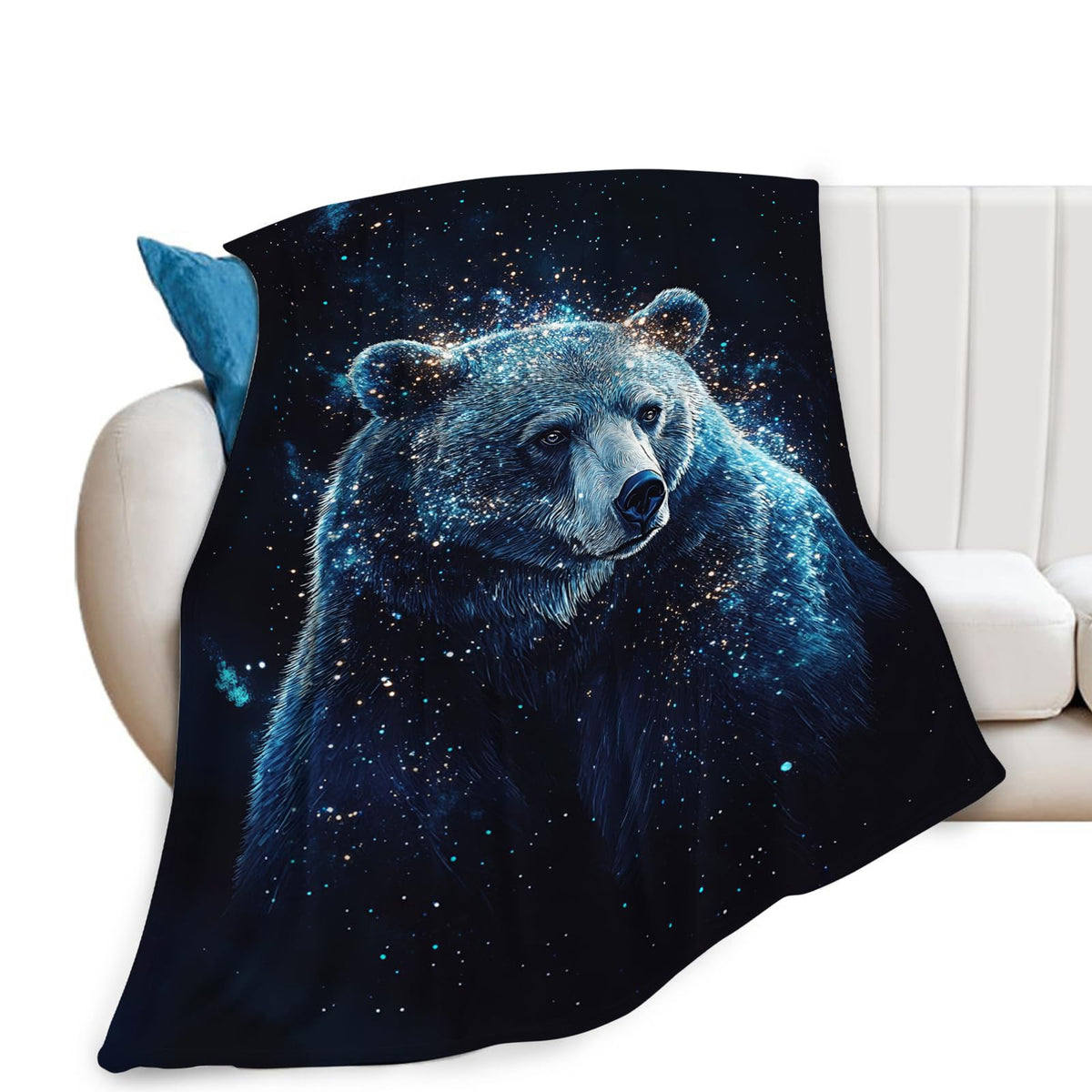 Bear Blanket, Bears Throw Blanket, Bear Gifts, Animal Blankets, Bears Stuff Fleece Flannel Plush for Mann Women Girls Lovers Adults Soft Bedding for Sofa Office Home Decor 40"X50"