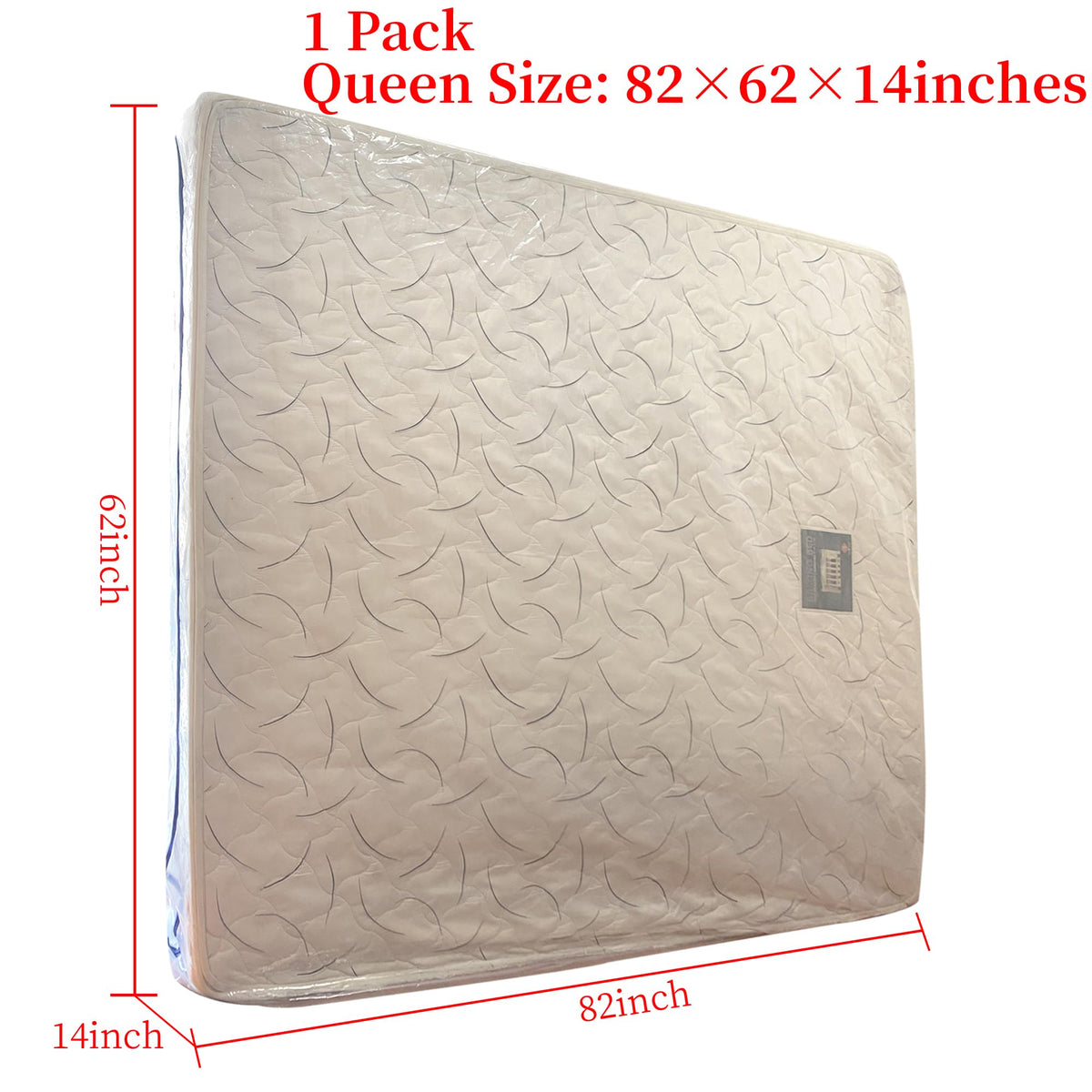 JUNESHE 5 Mil Queen Size Mattress Bag with Zipper for Storage Moving, Heavy Duty Plastic Waterproof Mattress Protector Cover Moving Supplies